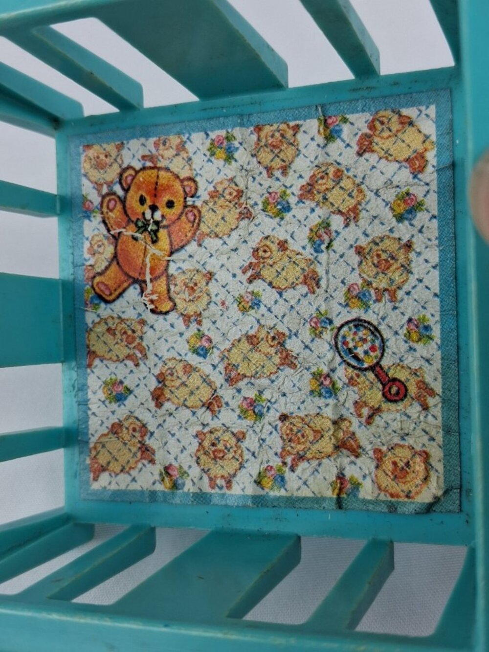 Pair of 2 Vintage Fisher Price Little People - Blue Cribs 1972 - Picture 5 of 5
